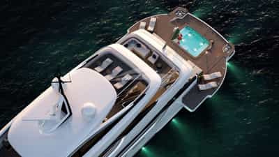 View of Aft Decks at Night