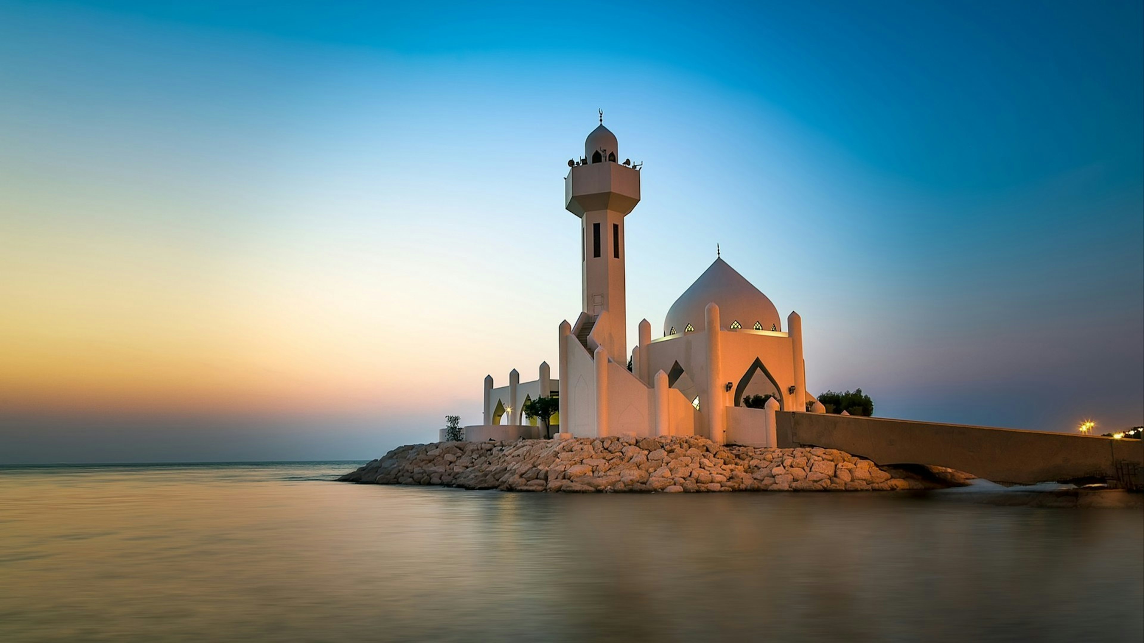 Beautiful Al Khobar Corniche Mosque Saudi Arabia