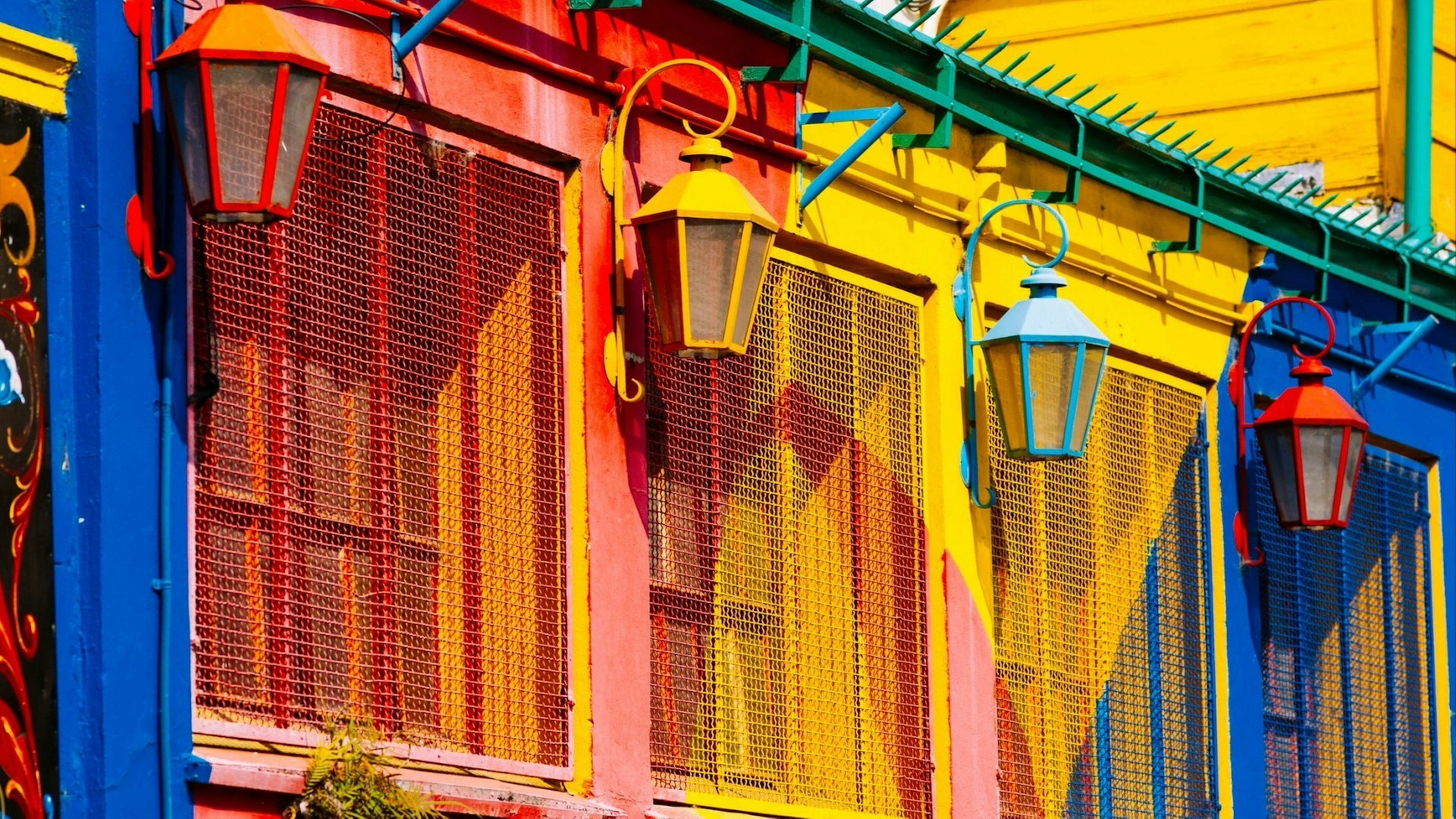 Colored building are the famous landmark of the caminito streeet