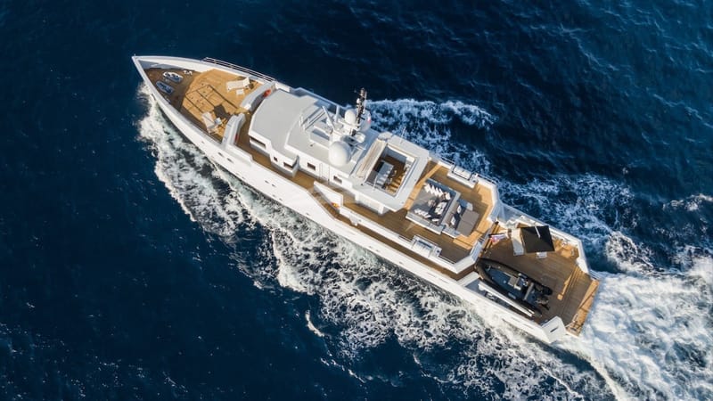 View from above underway