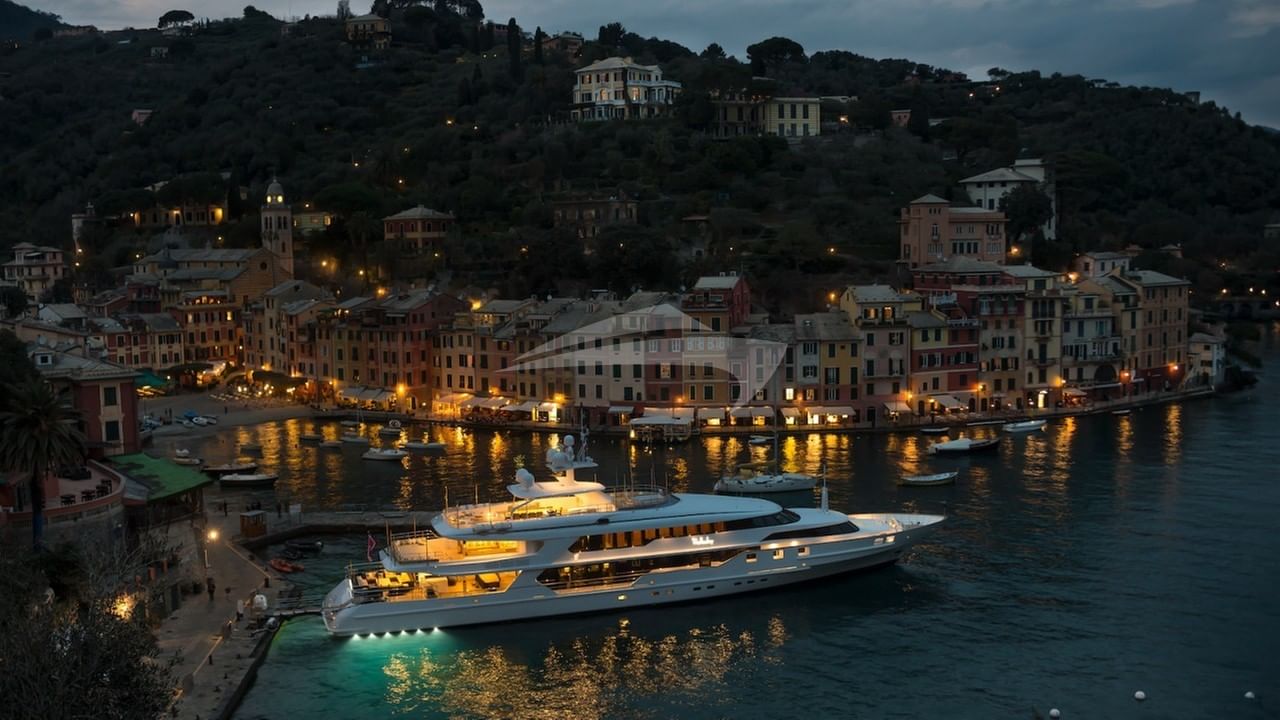 Portofino at night