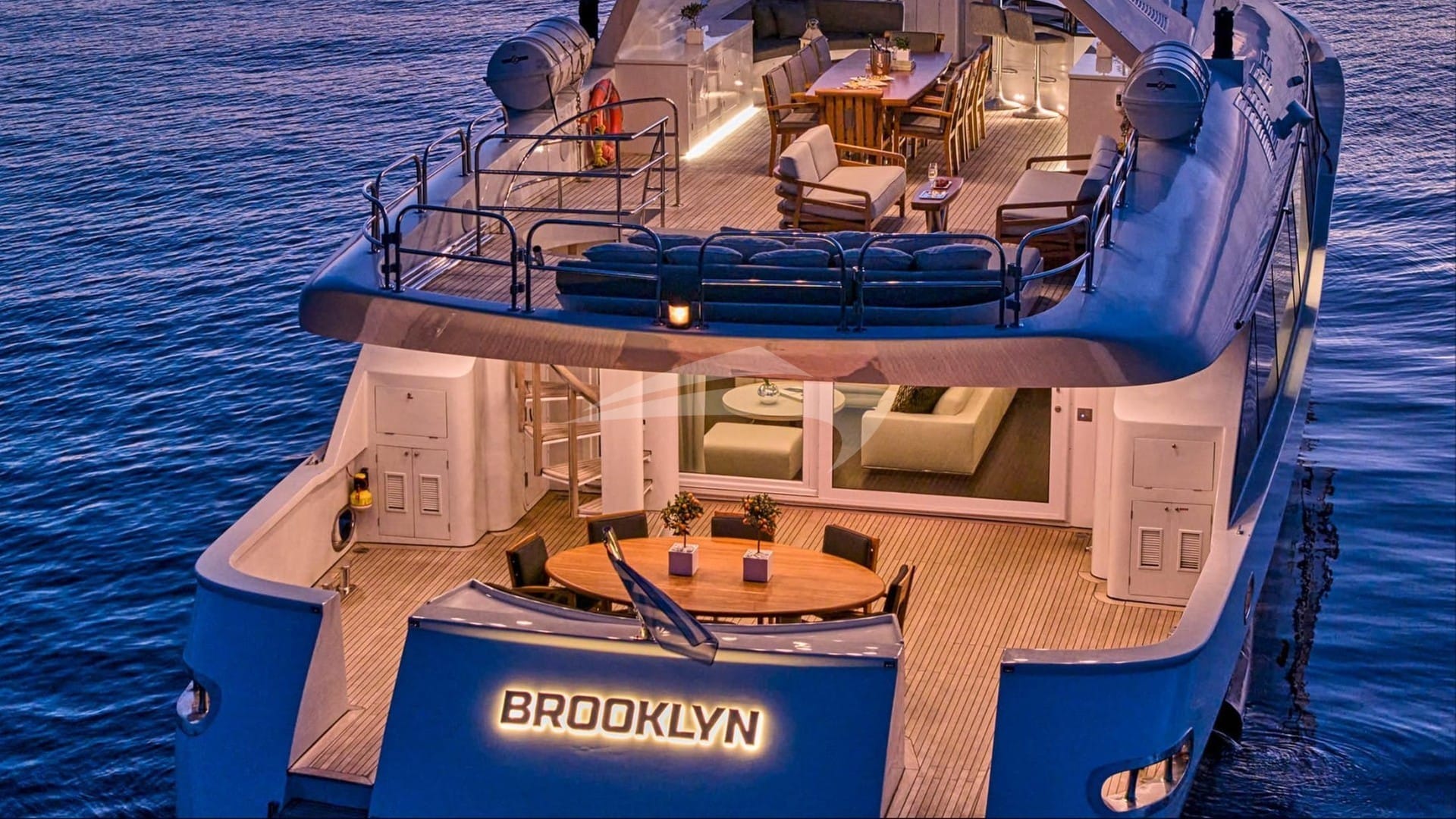 View of Aft Deck at Sunset