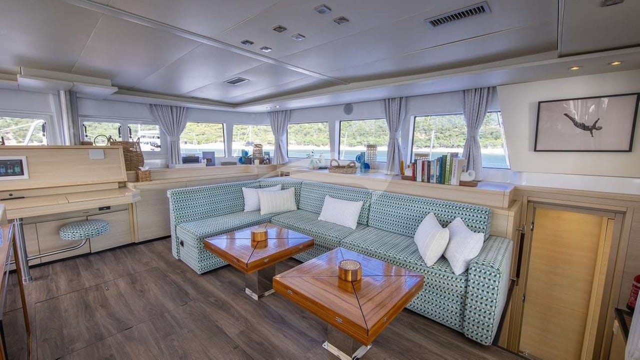 Spacious central salon with Bluetooth stereo system, TV with streaming services, board games, and a library of 30+ books