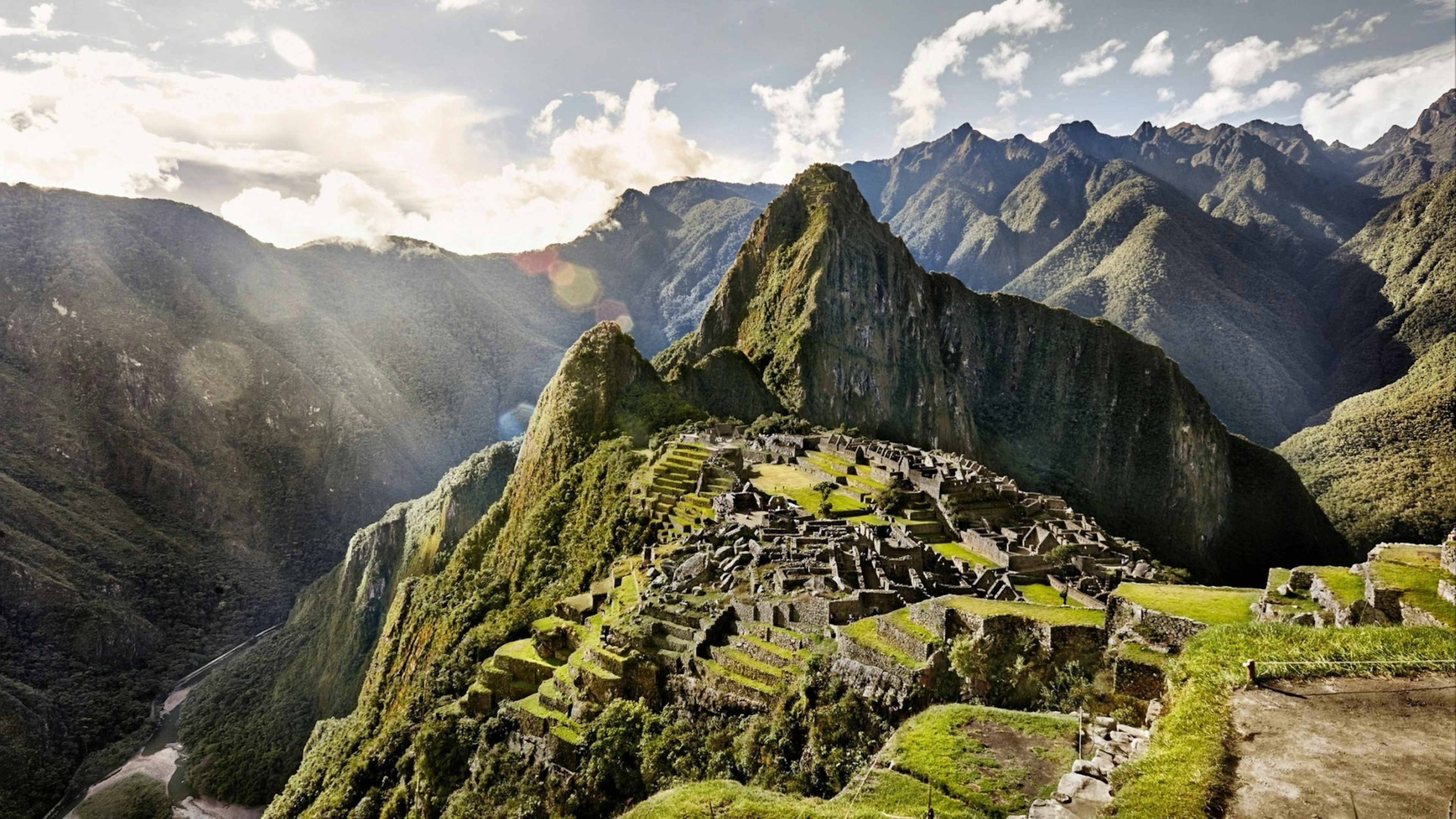 View of the ancient Inca City of Machu Picchu