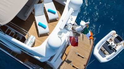 Aerial View of Aft Deck and Swim Platform