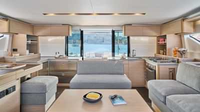 The saloon looking aft