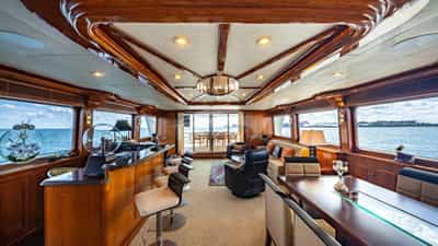 Main salon, view aft