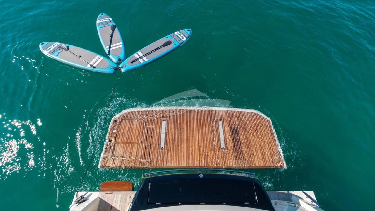 Toys and submersible swim platform