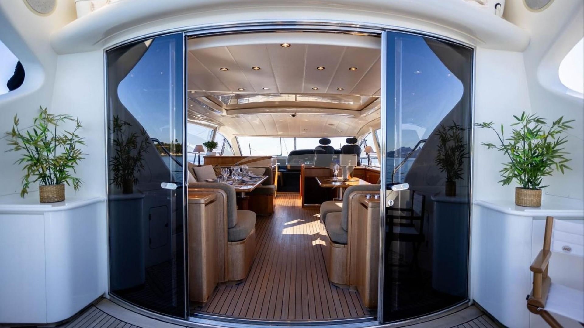 View of Main Saloon from Aft Deck