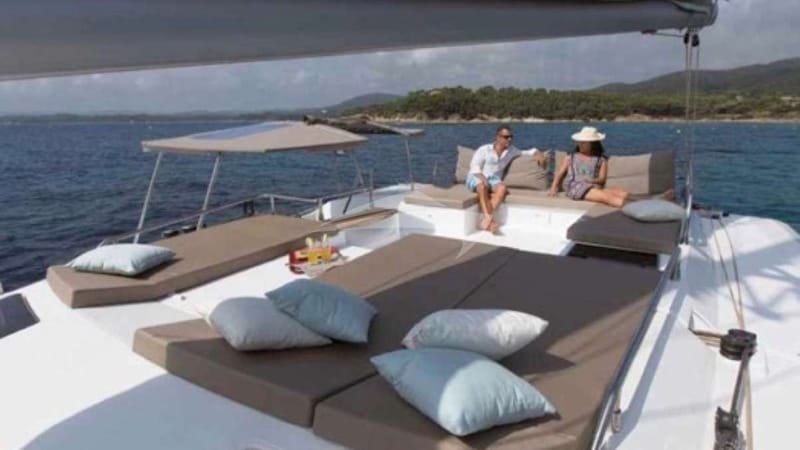 Flybridge lounge area