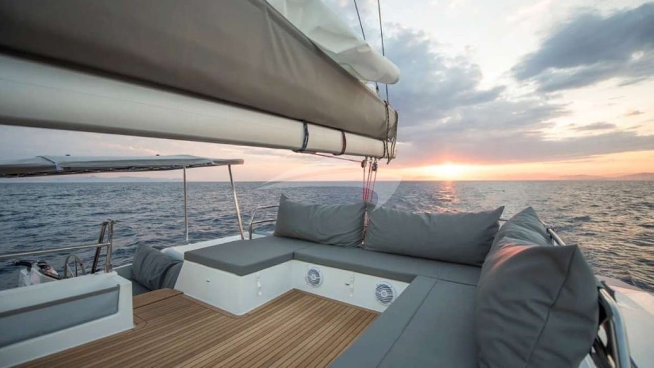 Flybridge lounge area