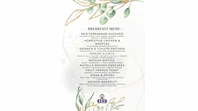 Sample Breakfast Menu
