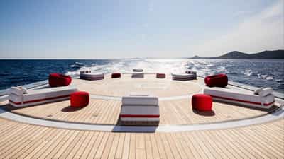 Helipad and tanning area
