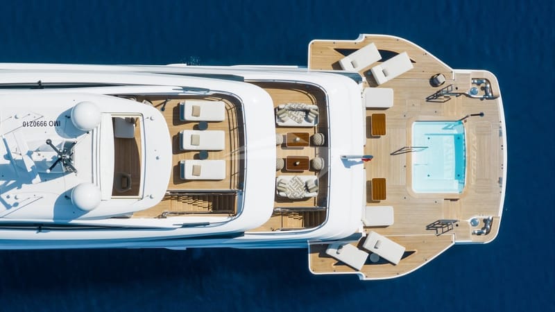 Aft decks with beach club wings