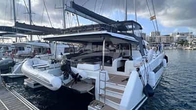 Aft deck view with tender