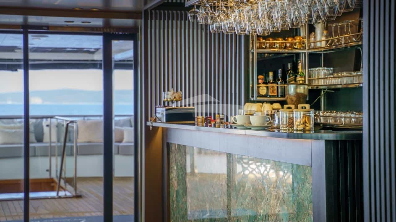 Main saloon bar on upper deck