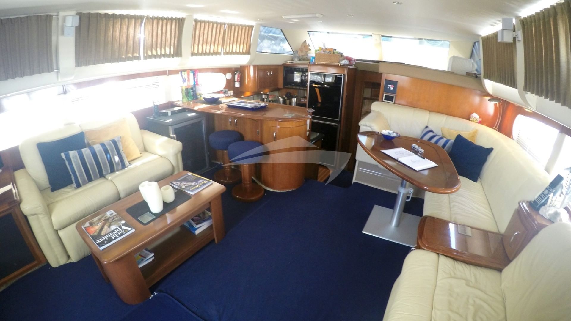 The saloon and entertainment area