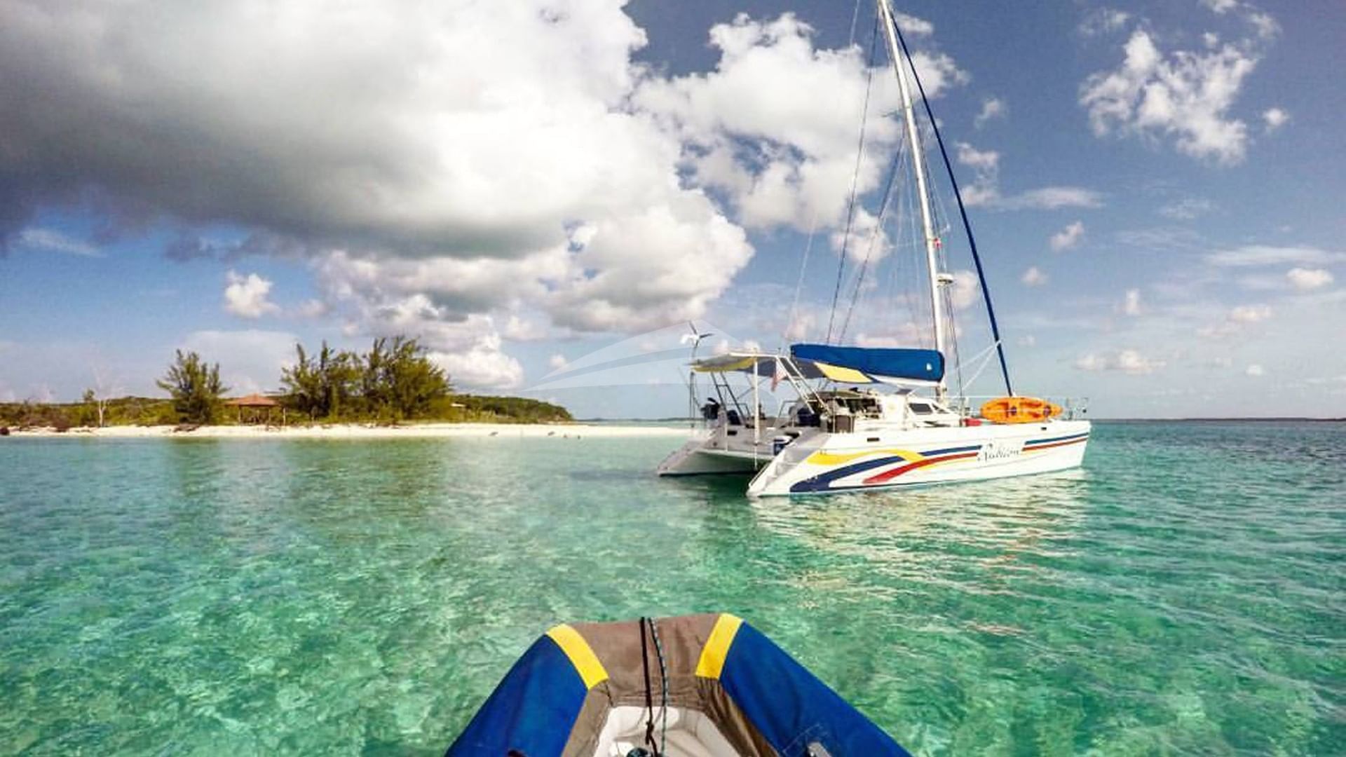 Crystal clear waters in the Bahamas
