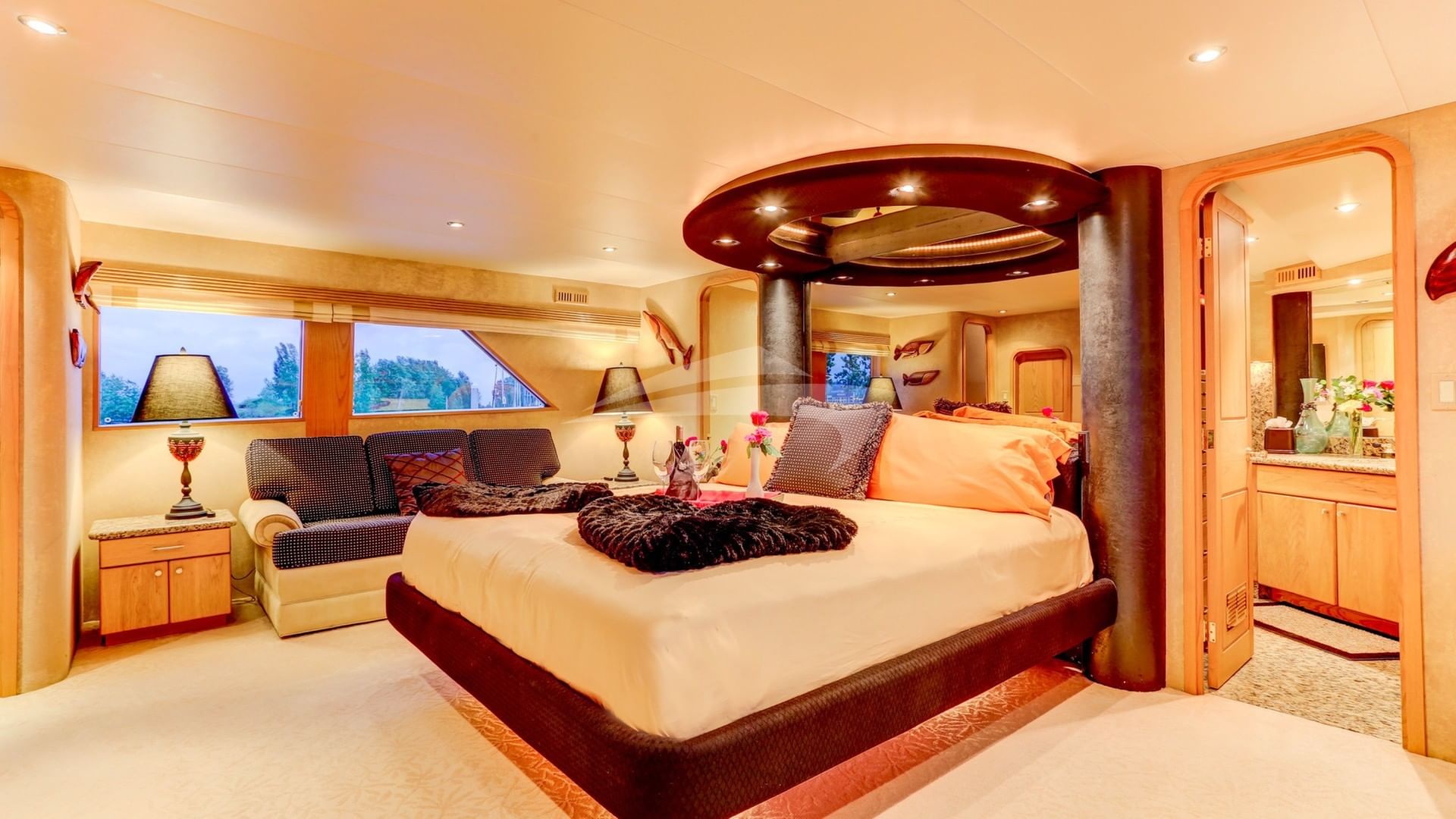 Master Suite on Main Deck with his & her toilet