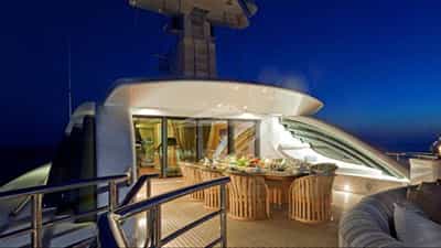 Deck Dining at Night