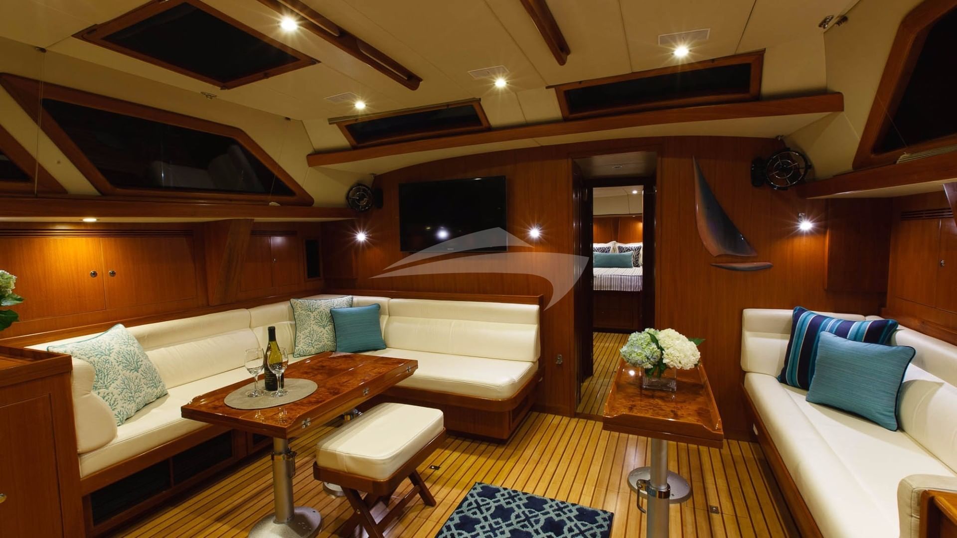 Salon with new soft furnishings Oct 2017