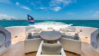 Looking aft