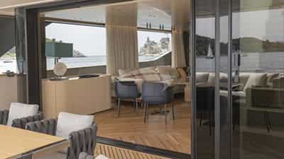 View of Saloon from Aft Deck