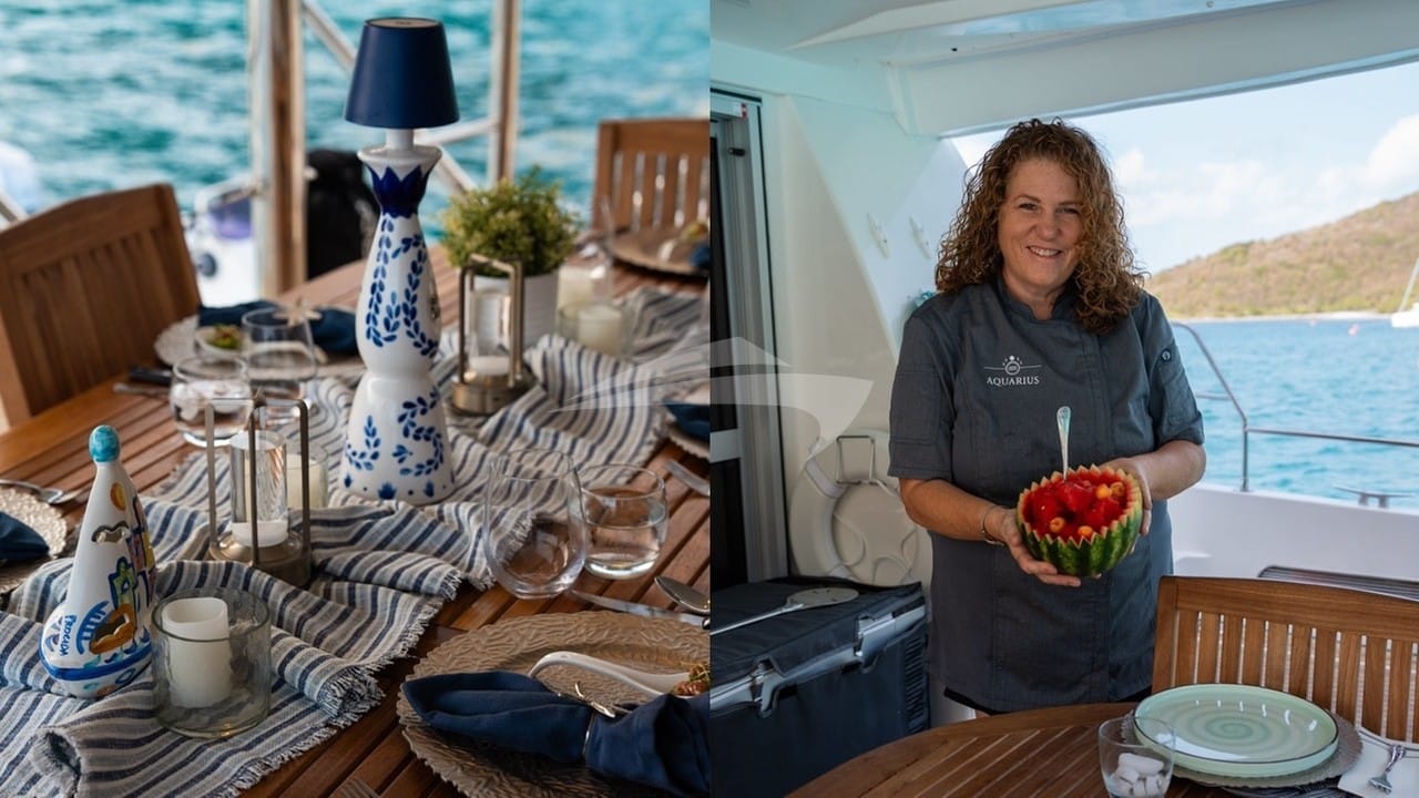 Alfesco dining on the aft deck