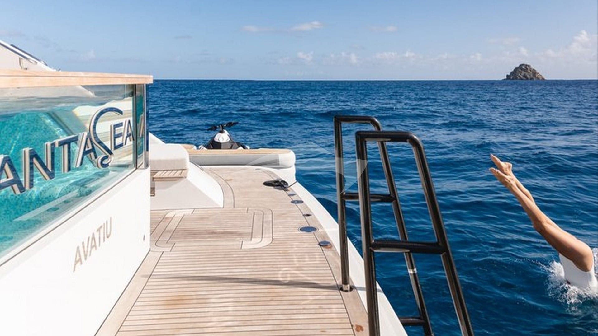 Diving off Swim Platform