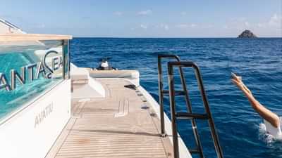 Diving off Swim Platform