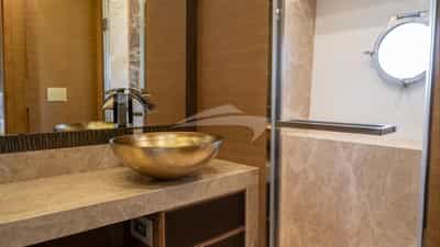 Double stateroom is en suite with shower