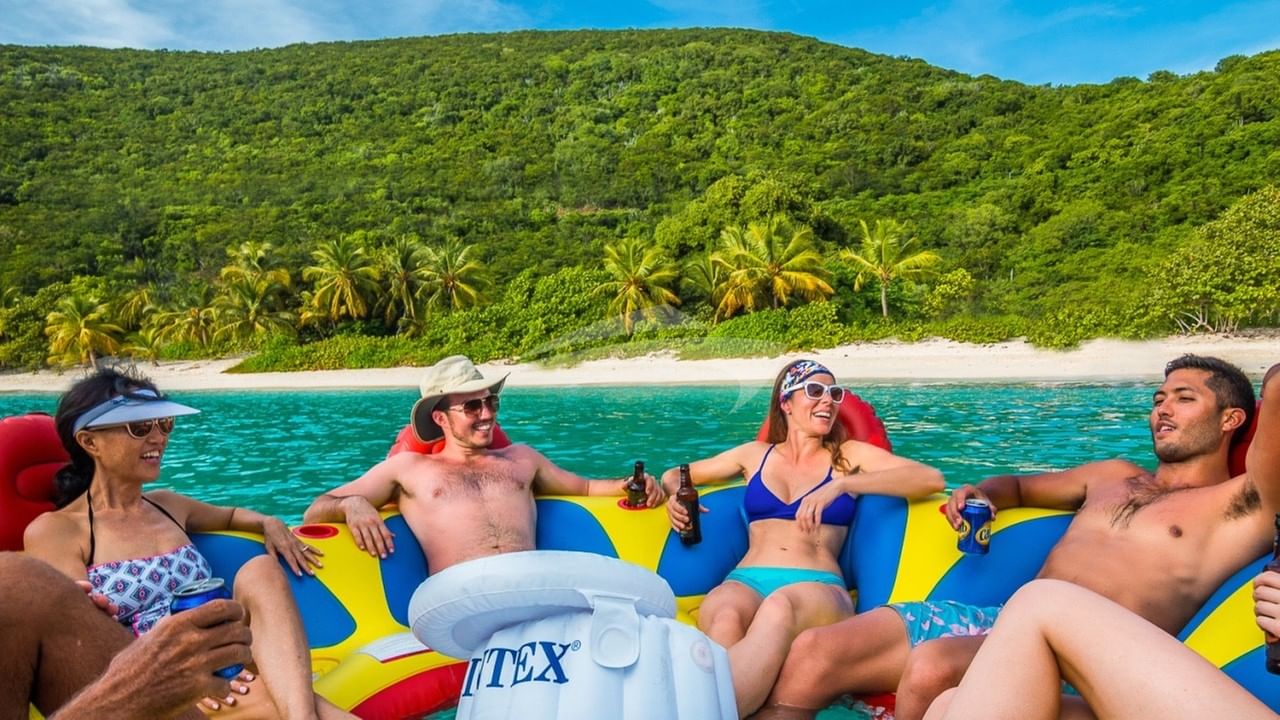 Lounging in the sun island