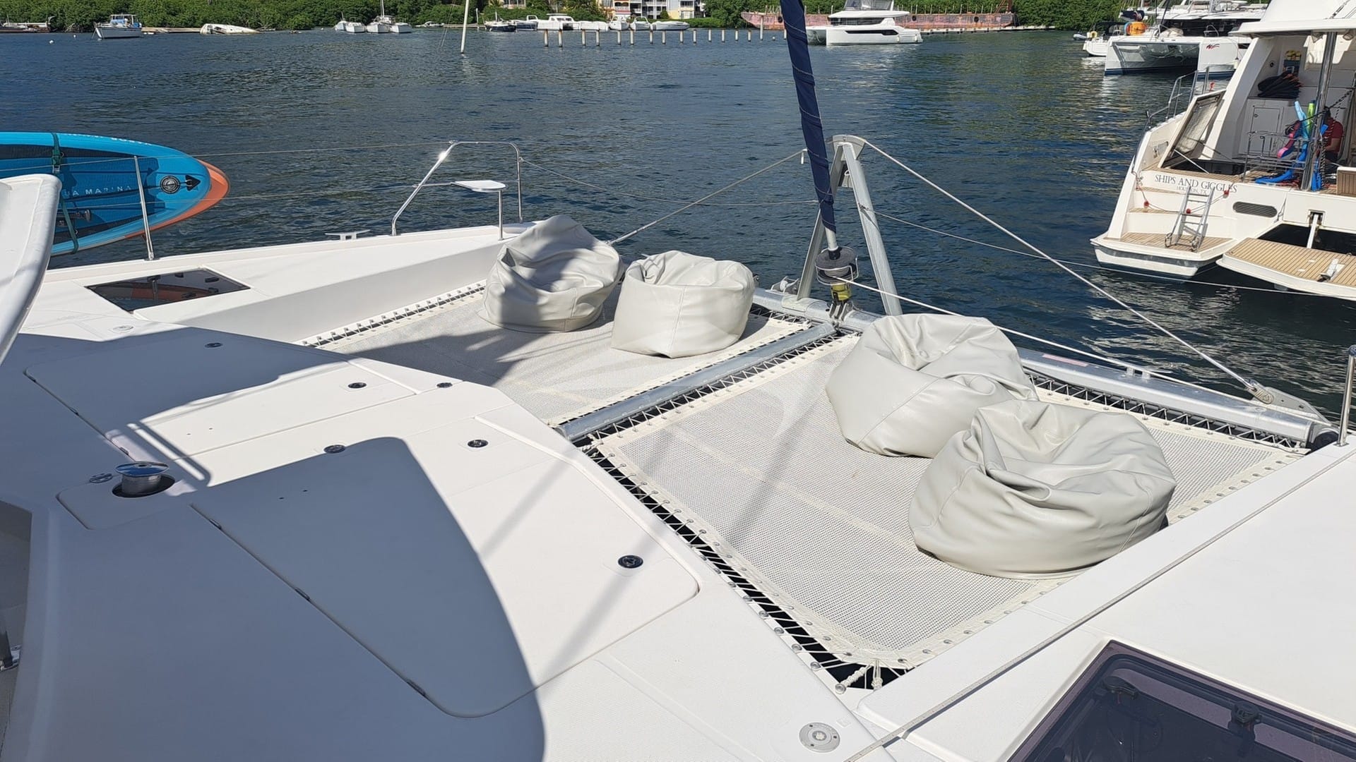 Foredeck tramps and beanbag chairs