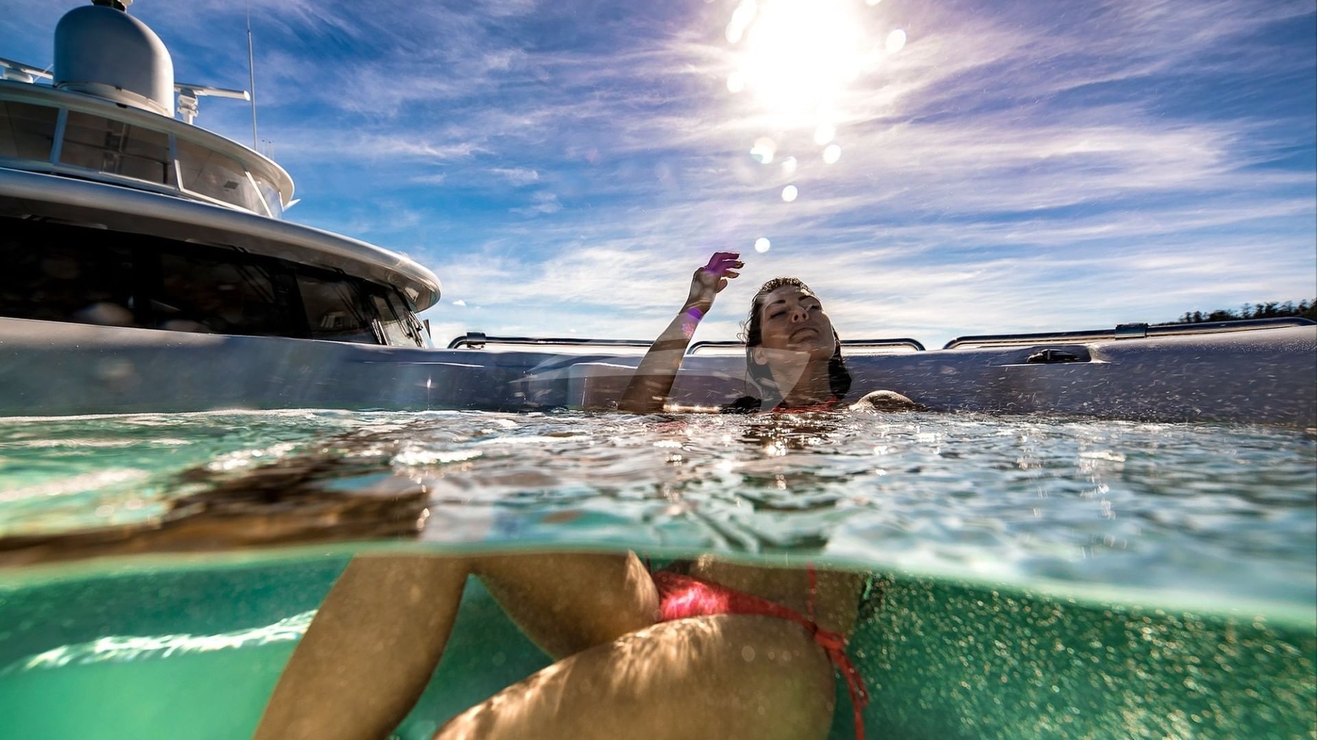 Relaxing in the Jacuzzi