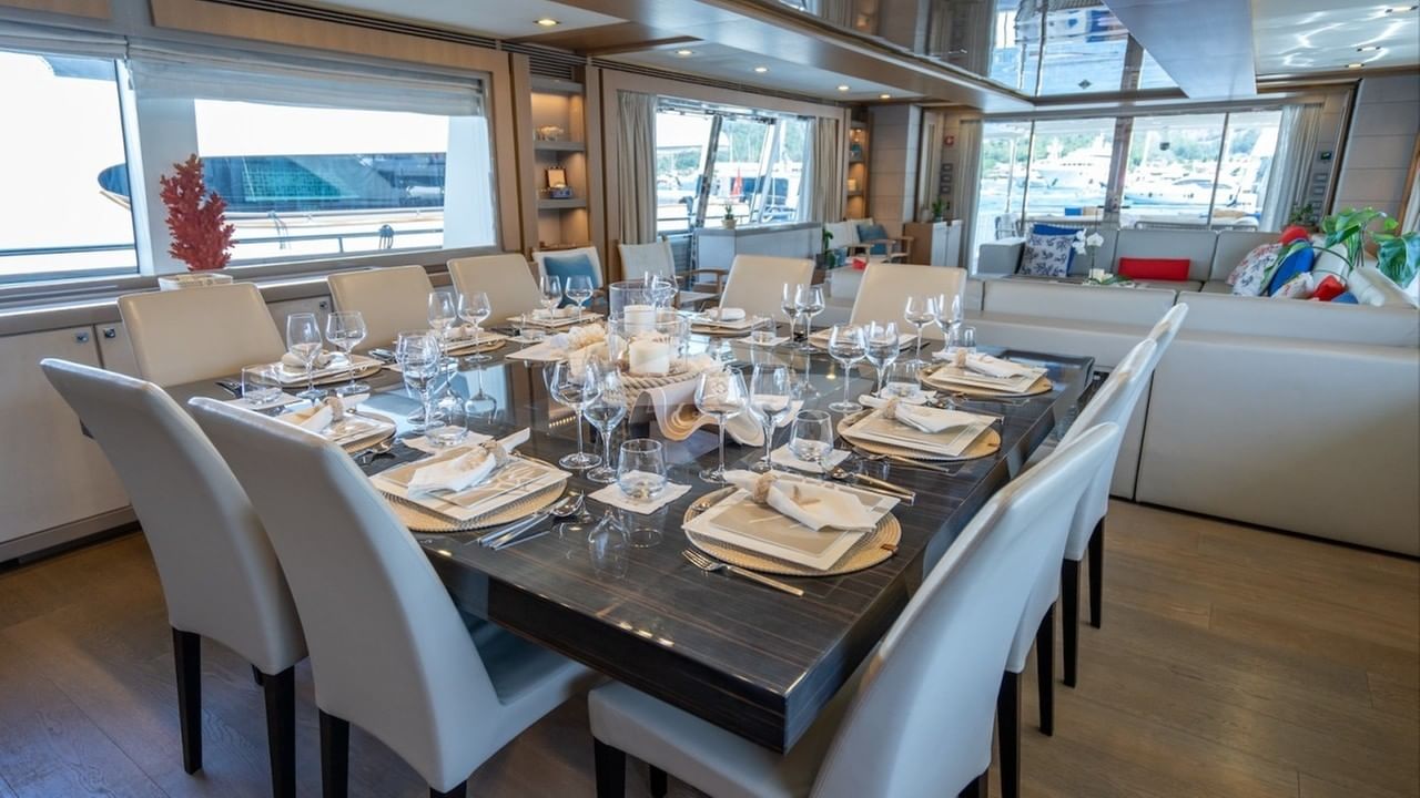 Dining in main saloon