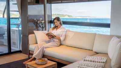 Reading in Main Saloon