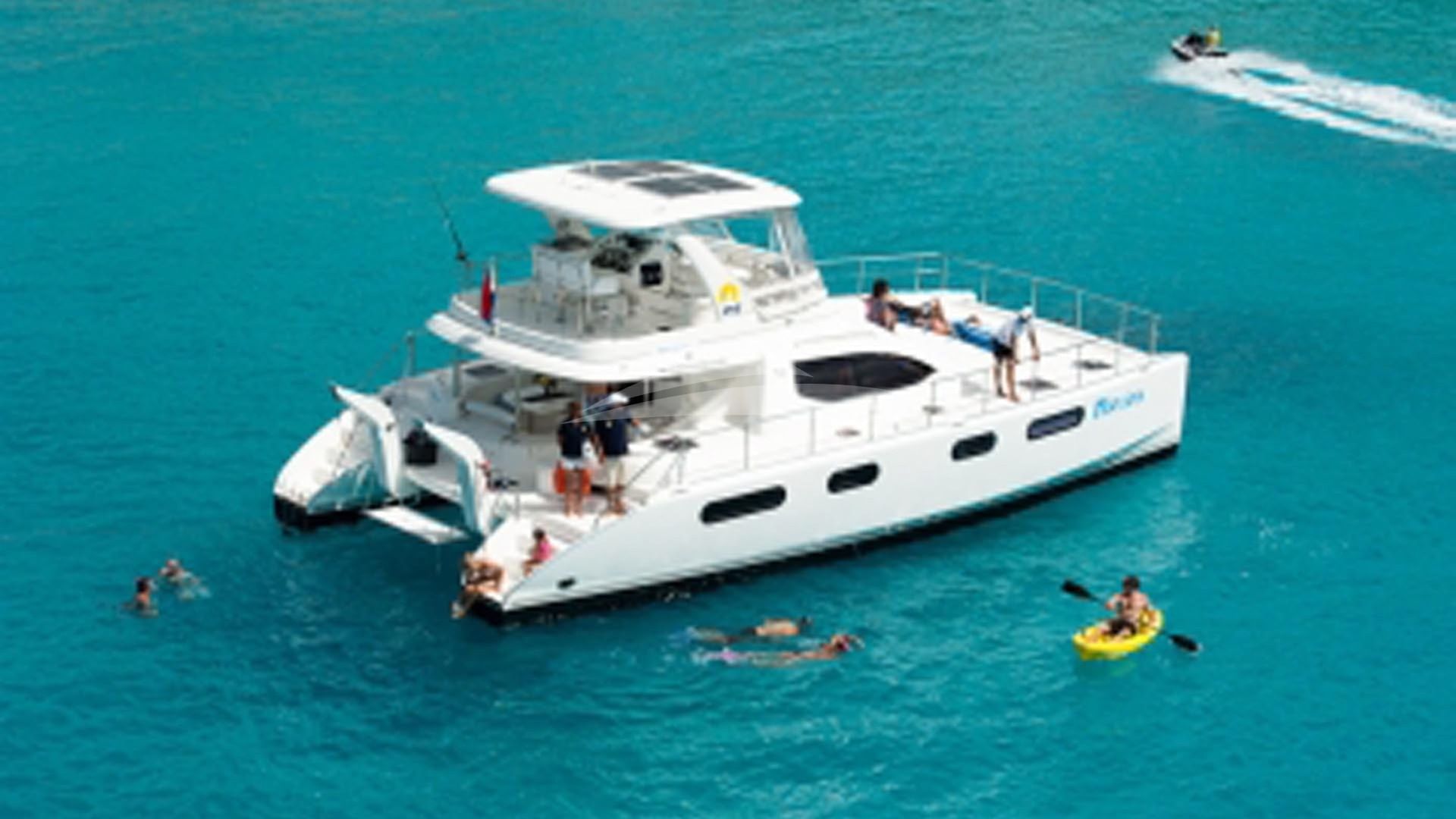 Aerial View of Nirvana with water toys