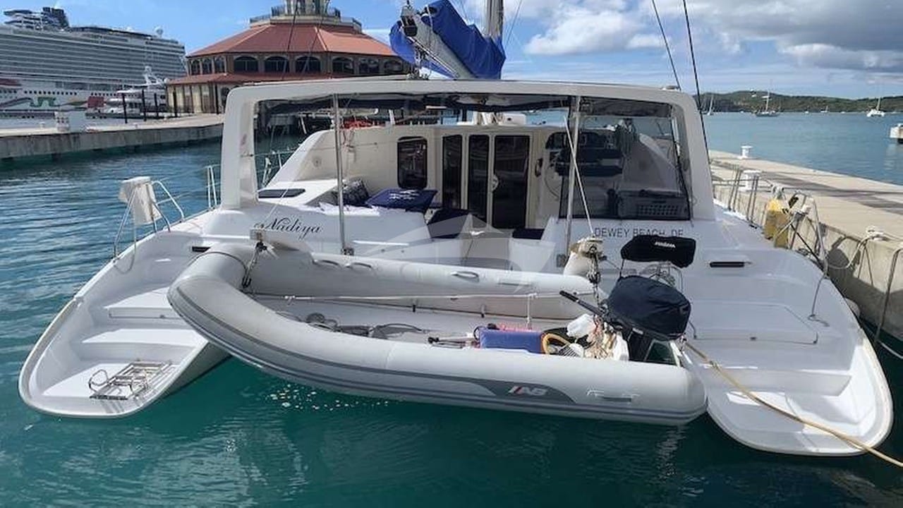 Stern View and Dinghy