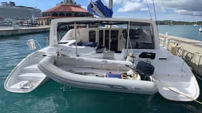 Stern View and Dinghy