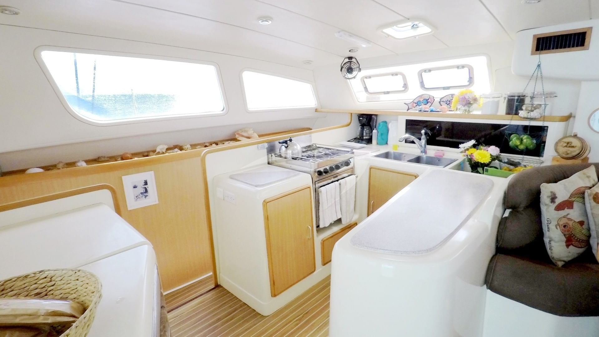 The galley has all the amenities