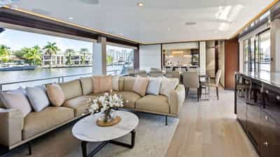 Main Salon Seating (drop down tv)