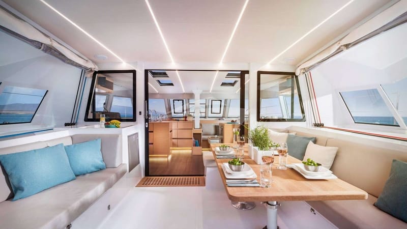 Aft dining area
