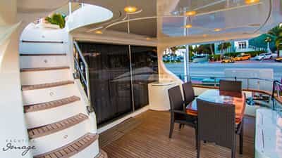 Aft Deck and Stairs to Top Deck