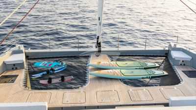 Foredeck with toys