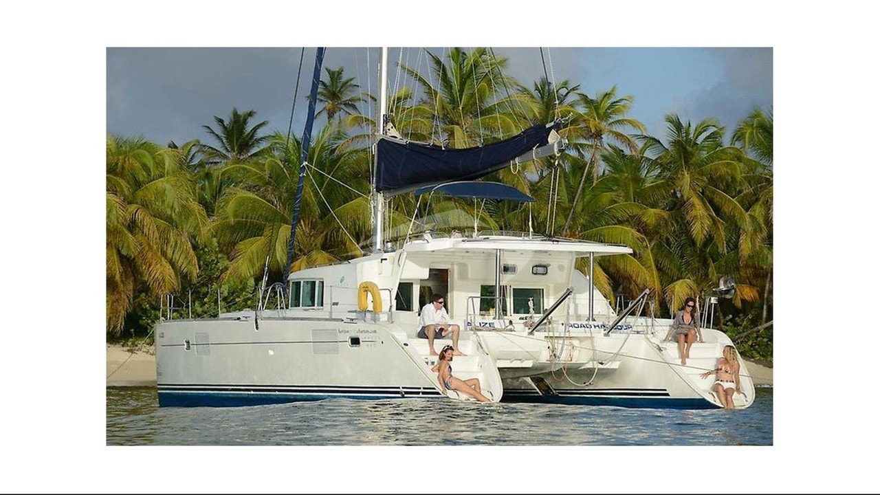 Anchored just off the beach!