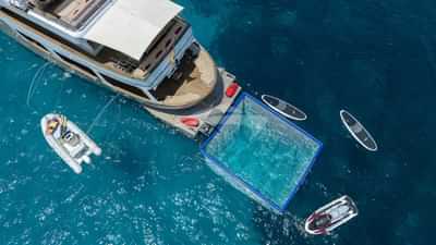 Aerial View of Water Toys
