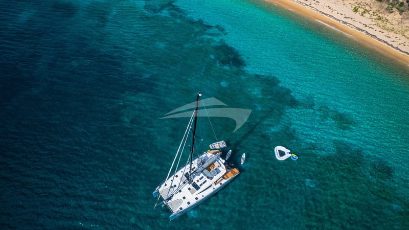 Anchored off the beach