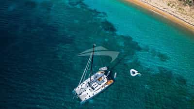 Anchored off the beach