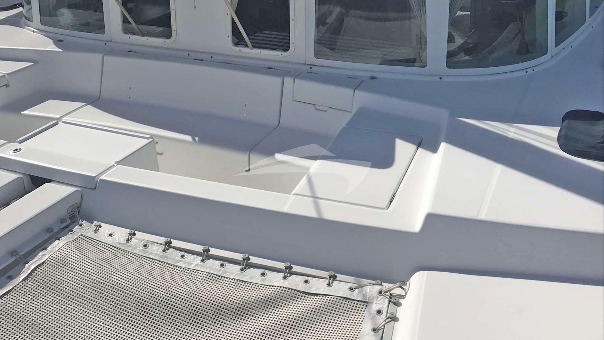 Trampoline and seating area