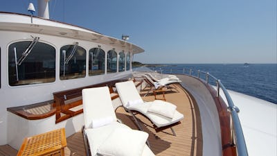 Fore-deck lounging area